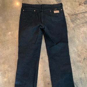 Black Wrangler Denim Bootcut Jeans